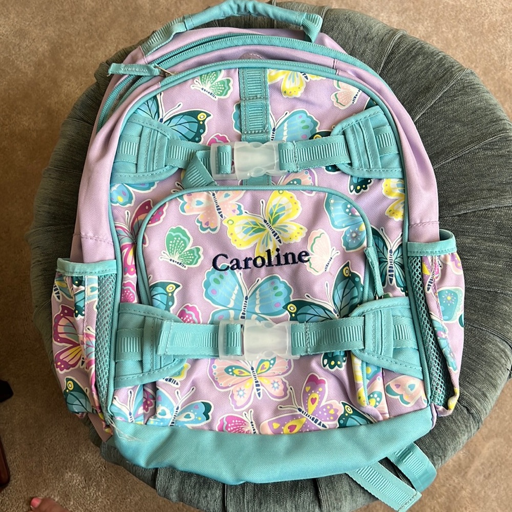Pottery Barn Kids Small Backpack-Caroline monogram VGUC